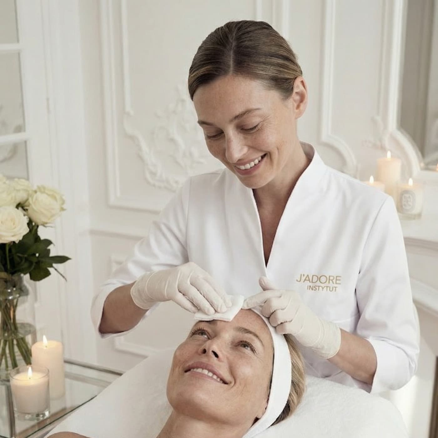Botox — expression lines — treatment at J'adore Instytut — Point mapping