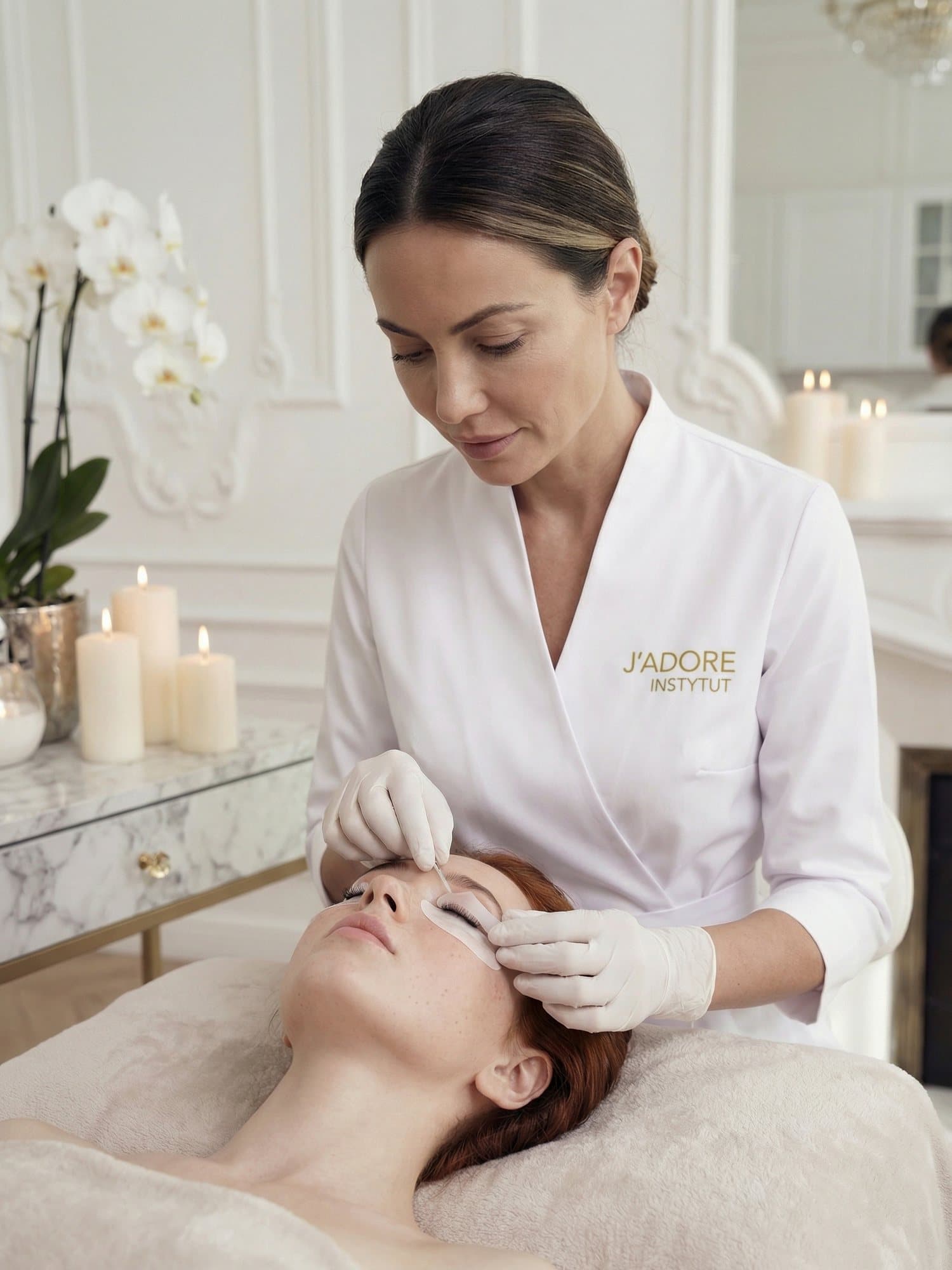 Lash lift and lamination — treatment at J'adore Instytut — Combing and finishing