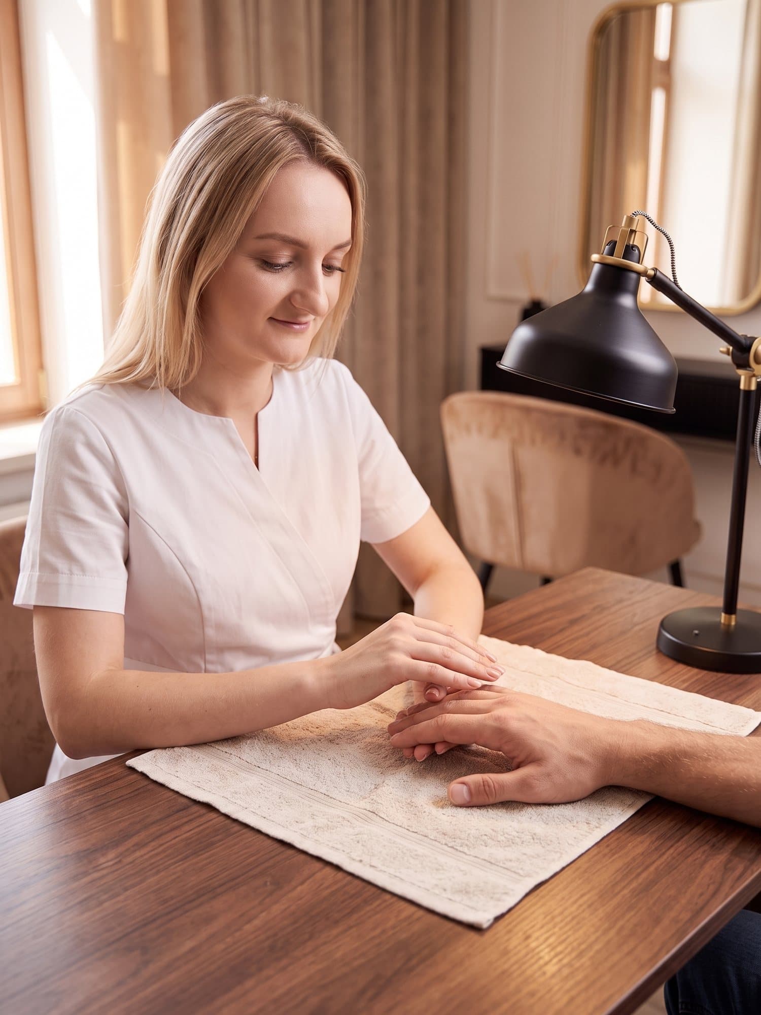 Men's manicure — treatment at J'adore Instytut — Nail and cuticle grooming