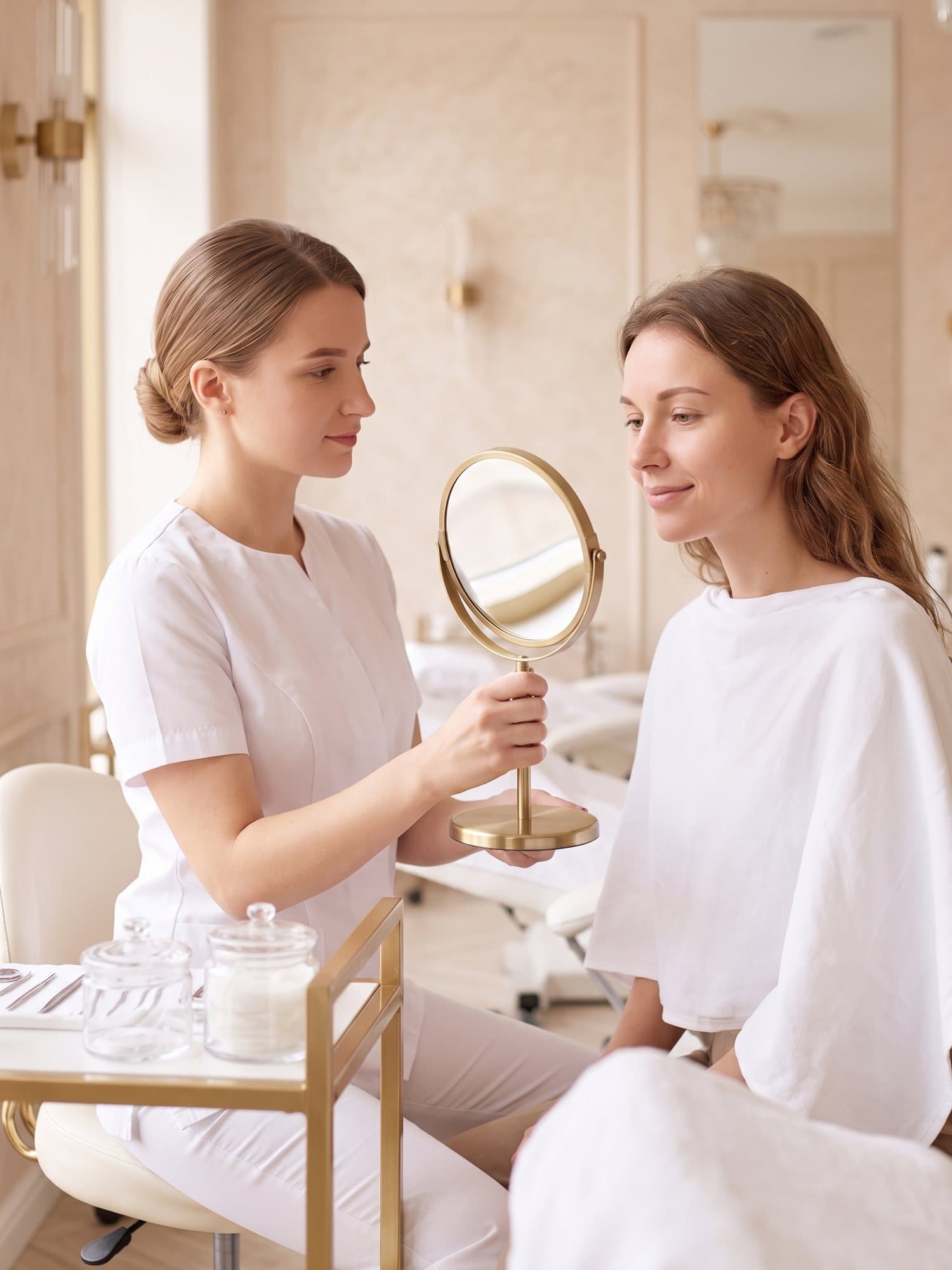 Nitkowanie (threading) — depilacja twarzy nicią — zabieg w J'adore Instytut — Nitkowanie