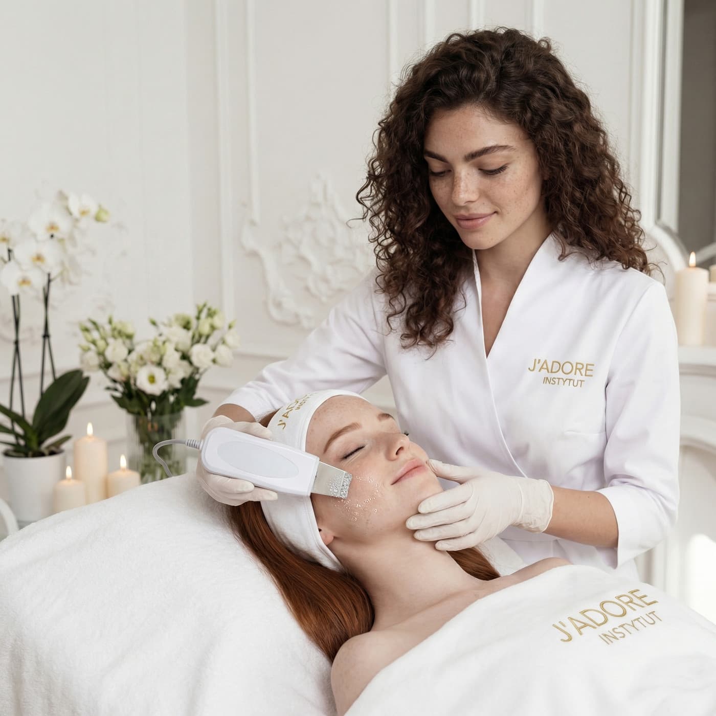 Cavitation peel (mechanical/ultrasound) — treatment at J'adore Instytut — Cleansing and makeup removal