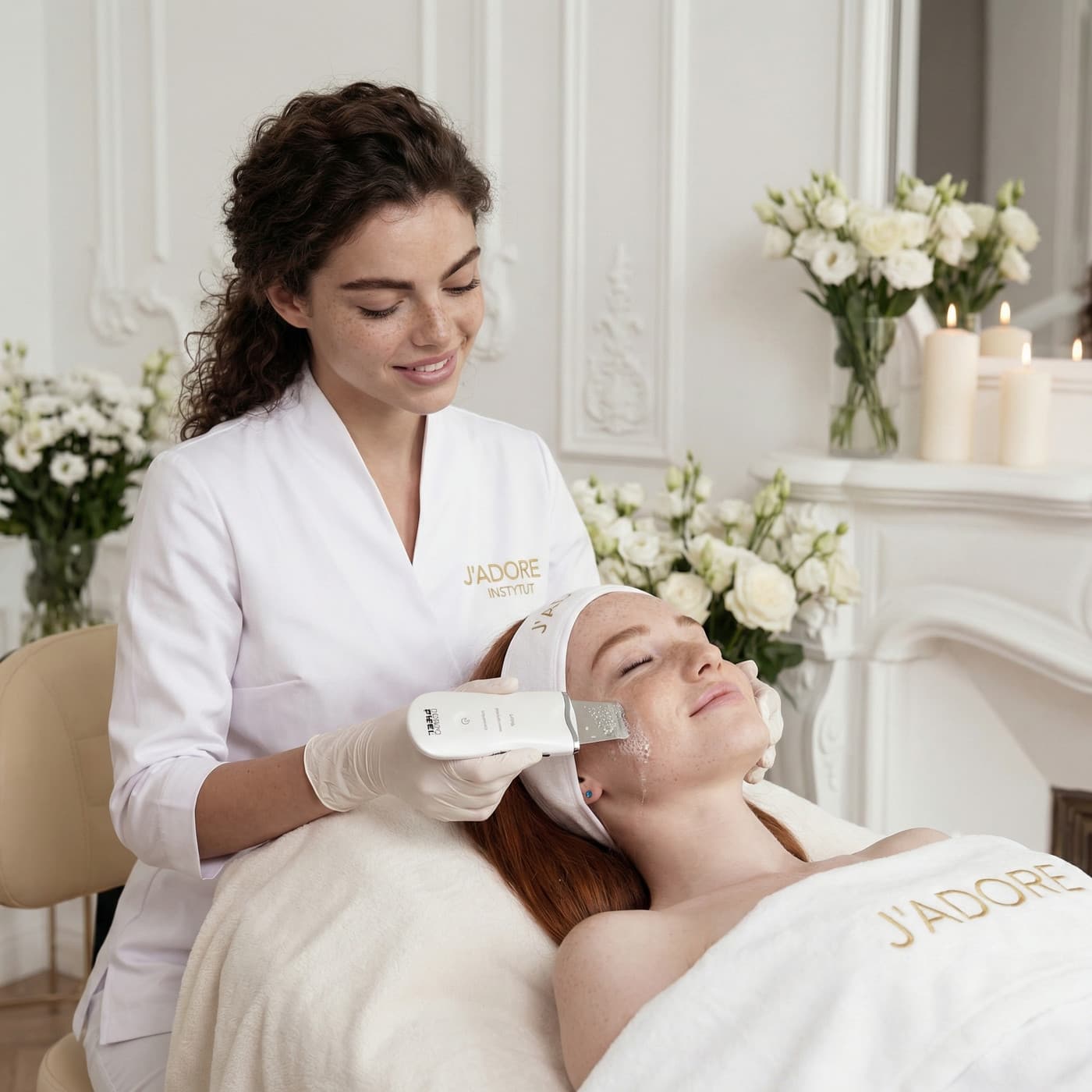 Peeling kawitacyjny (mechaniczny/USG) — zabieg w J'adore Instytut — Sonoforeza serum