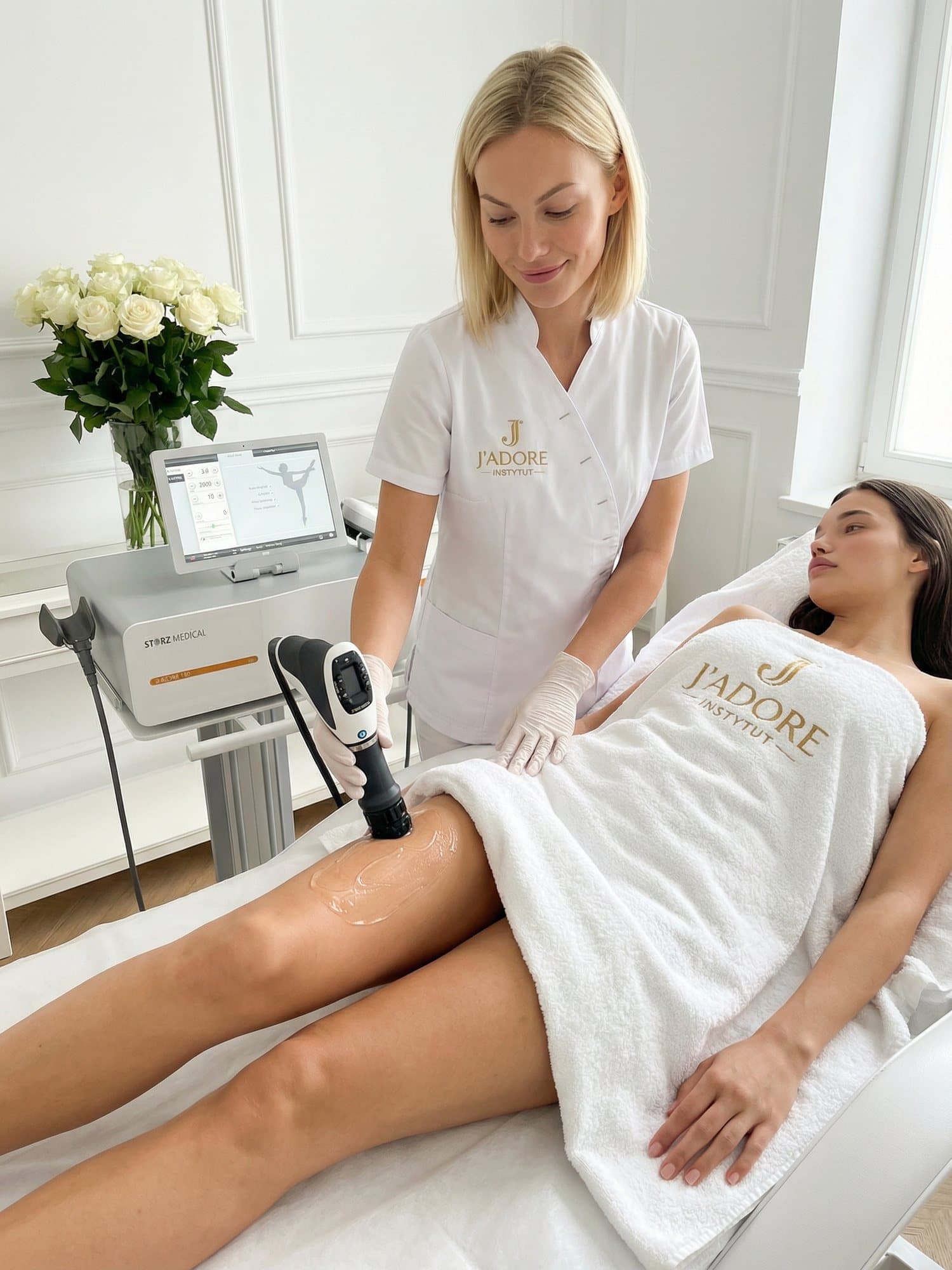 Storz Medical — shockwave therapy (ESWT) — treatment at J'adore Instytut — Finishing touches and advice