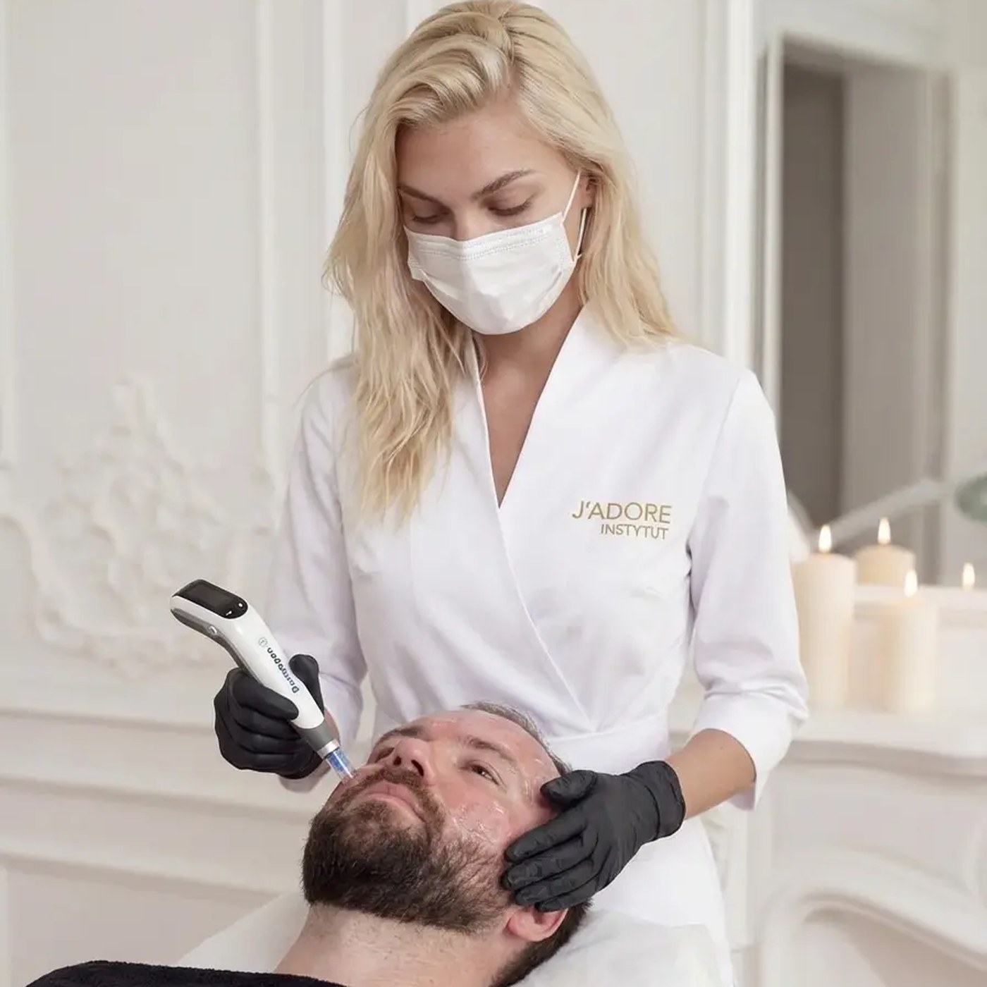 Needle-free scalp mesotherapy — for him